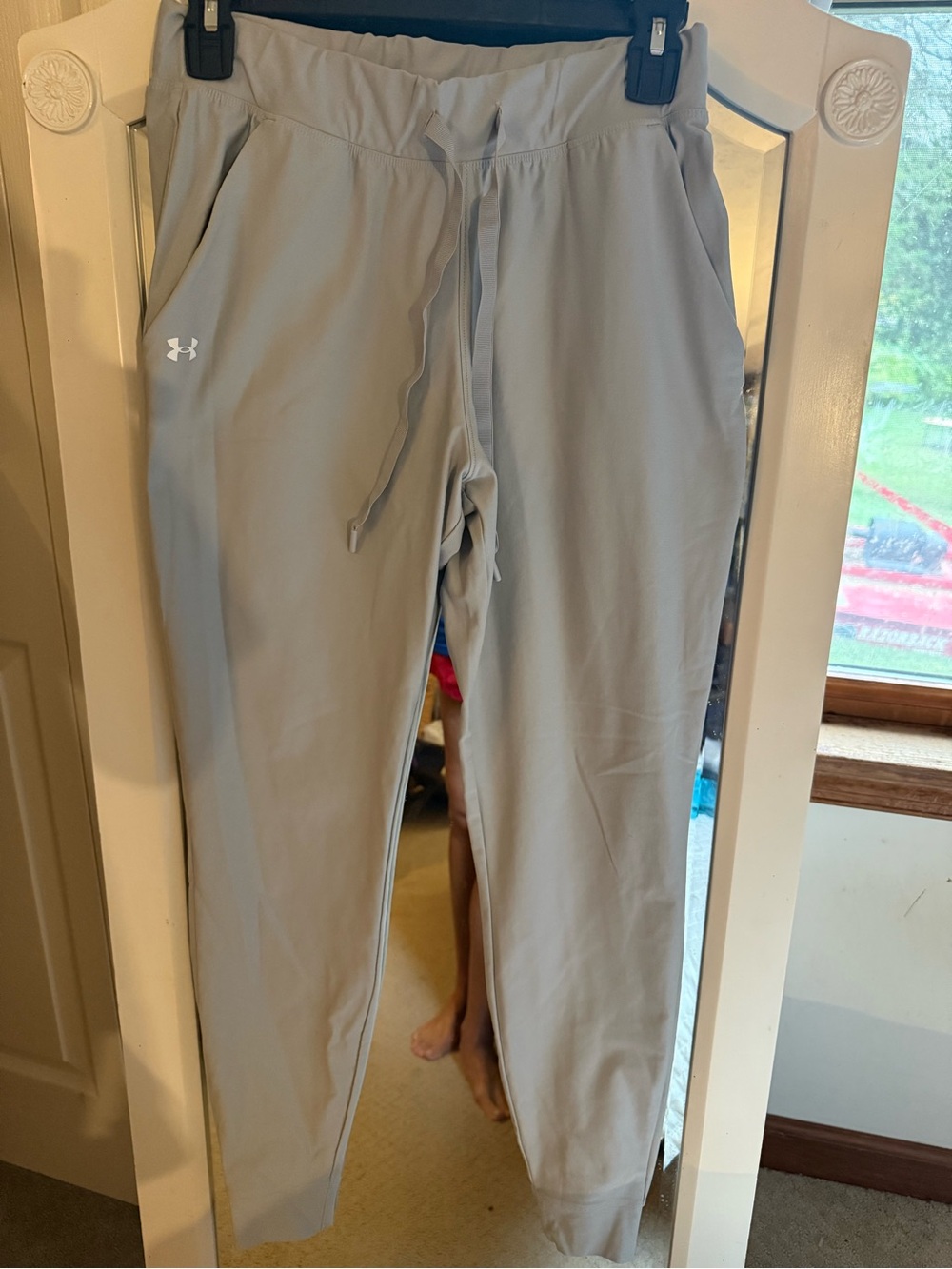 Under Armour Joggers Pant Leggings XS S Silver Gray